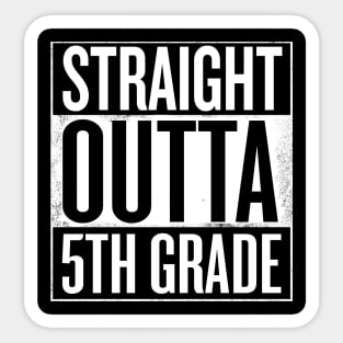 Straight outta 5th grade - Funny Graduation gift Sticker